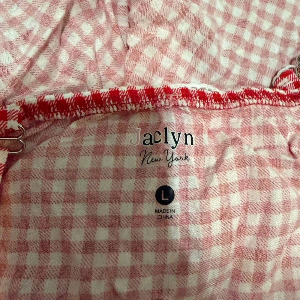Red Gingham Girls' Pajama Set - Tank Top & Shorts